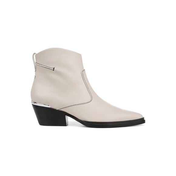 🆕FRANCO SARTO Blake Pointed Toe Western Zip Bootie Ankle Boot 8 White - Picture 5 of 16